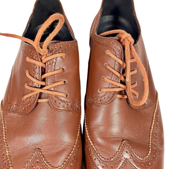 LAOKS Men's Brown Leather Wingtip Oxford Hybrid Dress Shoe Sz 10.5 Lace-Up - Picture 5 of 15
